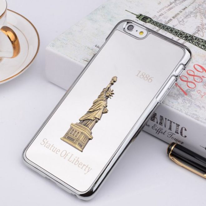 iPhone 6 Plus/6S Plus Aluminium und Plastik Case mit Freiheitsstatue - silber