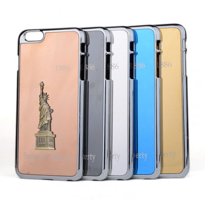 iPhone 6 Plus/6S Plus Aluminum and Plastic Case with Statue of Liberty - Grey