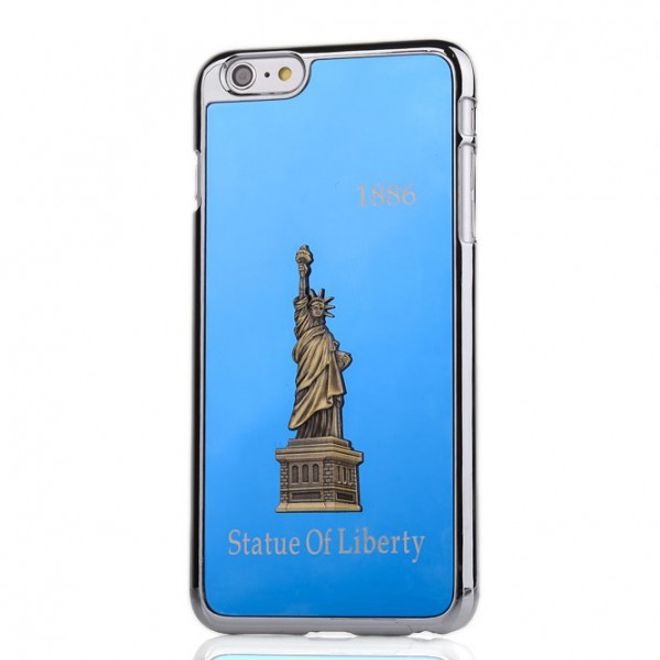 iPhone 6 Plus/6S Plus Aluminum and Plastic Case with Statue of Liberty - Blue