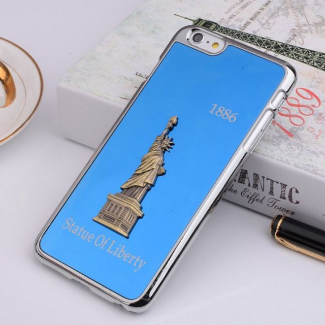 iPhone 6 Plus/6S Plus Aluminum and Plastic Case with Statue of Liberty - Blue