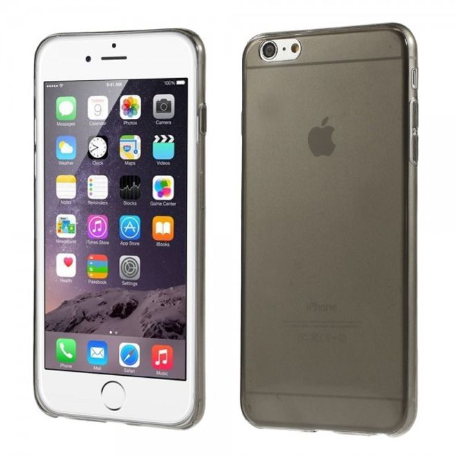 Coque ultra-fine (0,4 mm) en plastique élastique, antidérapante - grise, pour iPhone 6 Plus/6S Plus