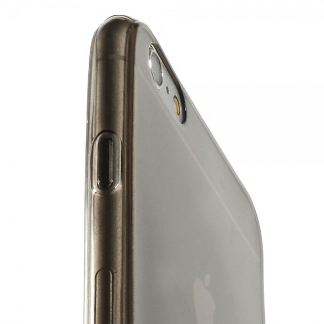 Coque ultra-fine (0,4 mm) en plastique élastique, antidérapante - grise, pour iPhone 6 Plus/6S Plus