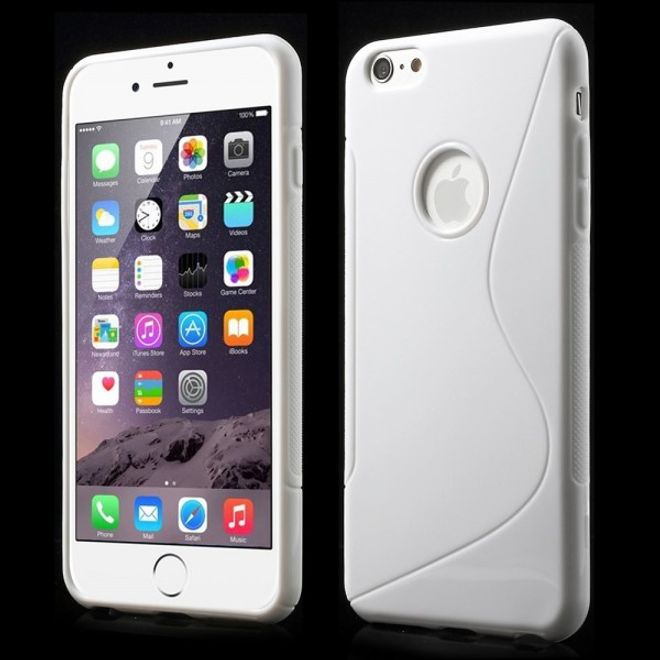iPhone 6 Plus/6S Plus Elastic Plastic Case S-Line - White