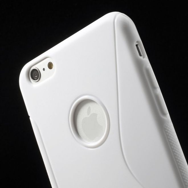 iPhone 6 Plus/6S Plus Elastic Plastic Case S-Line - White