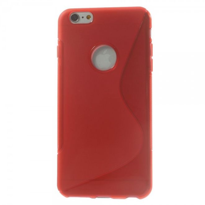 iPhone 6 Plus/6S Plus Elastic Plastic Case S-Line - red