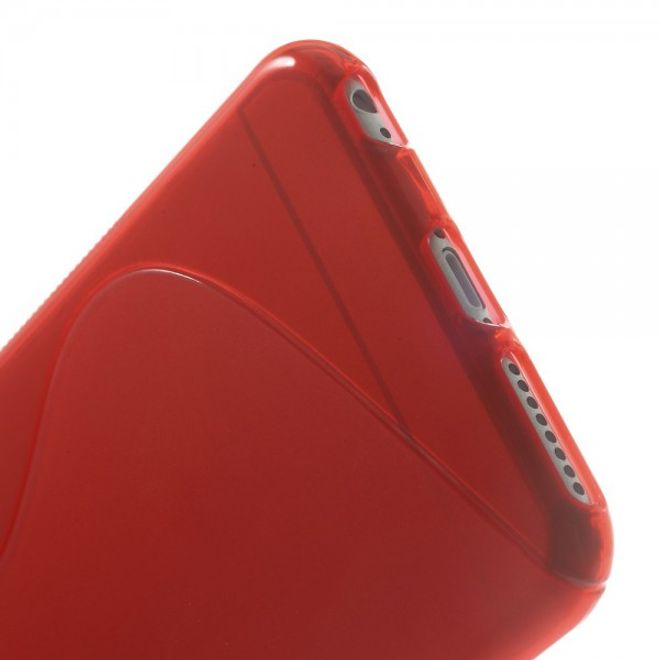 iPhone 6 Plus/6S Plus Elastic Plastic Case S-Line - red