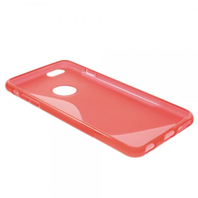 iPhone 6 Plus/6S Plus Elastic Plastic Case S-Line - red