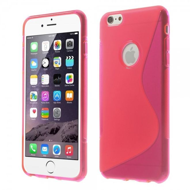 iPhone 6 Plus/6S Plus Elastic Plastic Case S-Line - Pink