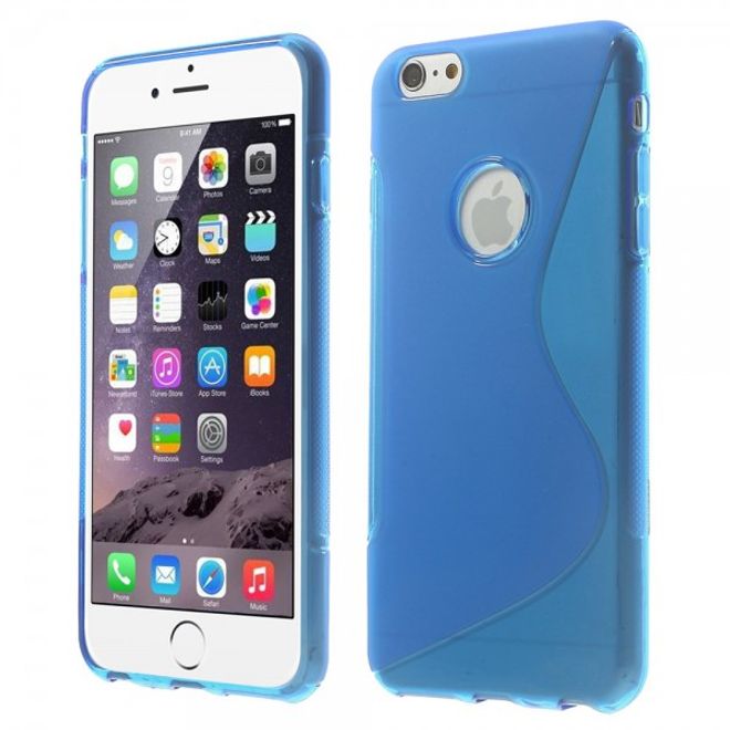 iPhone 6 Plus/6S Plus Elastic Plastic Case S-Line - Blue