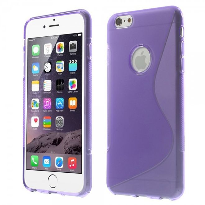 iPhone 6 Plus/6S Plus Elastic Plastic Case S-Line - Purple