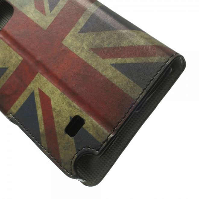 Samsung Galaxy Note 4 Leder Case mit Union Jack Flagge retro-style
