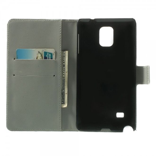 Samsung Galaxy Note 4 Leder Case mit USA Flagge retro-style