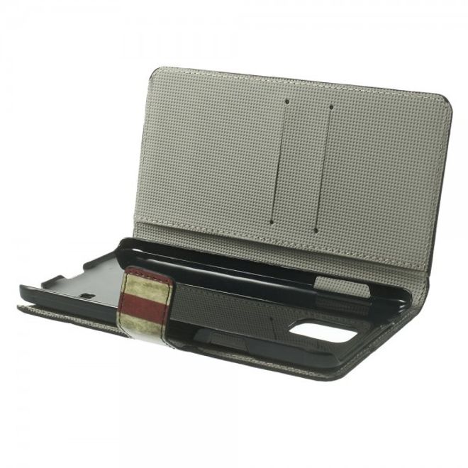 Samsung Galaxy Note 4 Leder Case mit USA Flagge retro-style