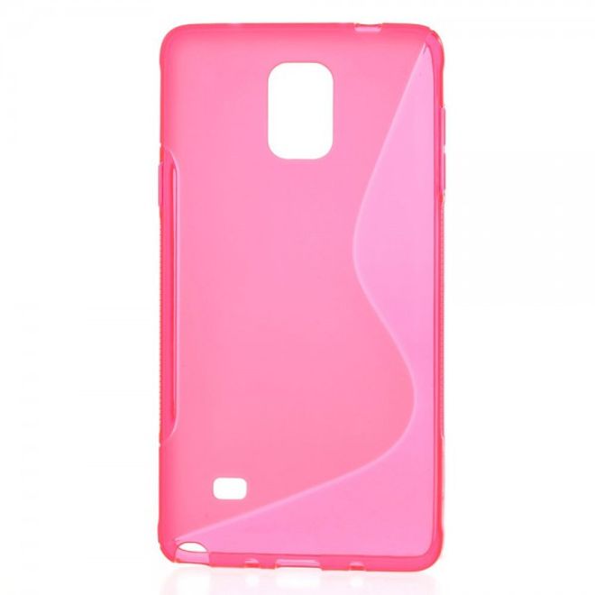 Samsung Galaxy Note 4 Elastisches Plastik Case S-Line - rosa