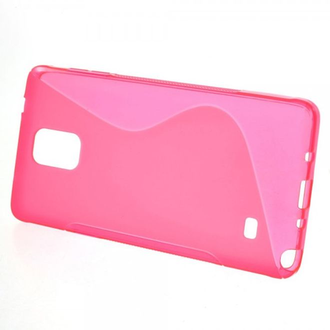 Samsung Galaxy Note 4 Elastisches Plastik Case S-Line - rosa