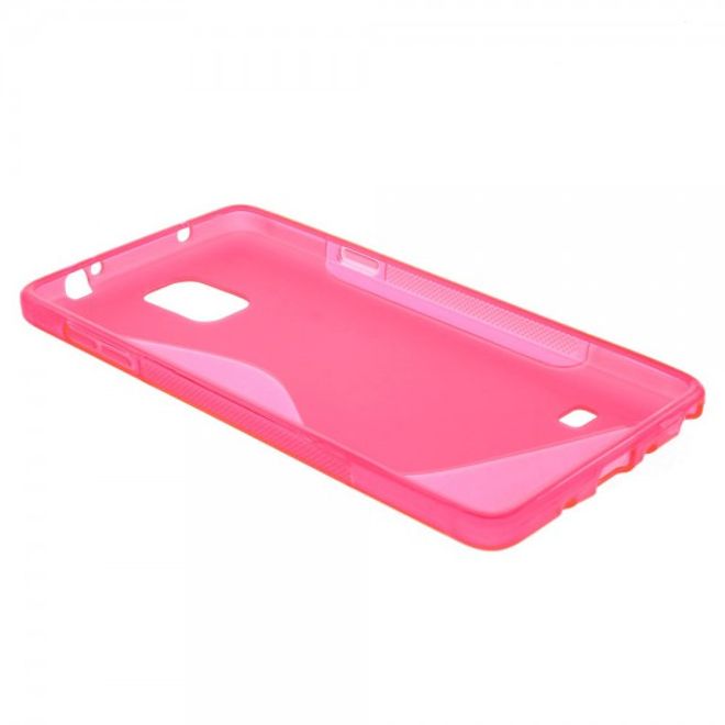 Samsung Galaxy Note 4 Elastisches Plastik Case S-Line - rosa
