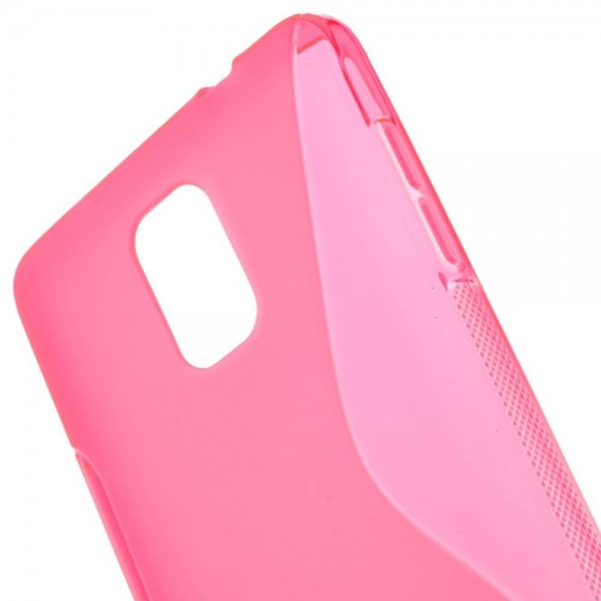 Samsung Galaxy Note 4 Elastisches Plastik Case S-Line - rosa