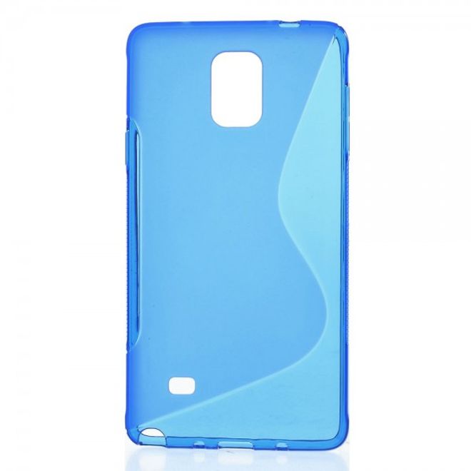 Samsung Galaxy Note 4 Elastisches Plastik Case S-Line - blau