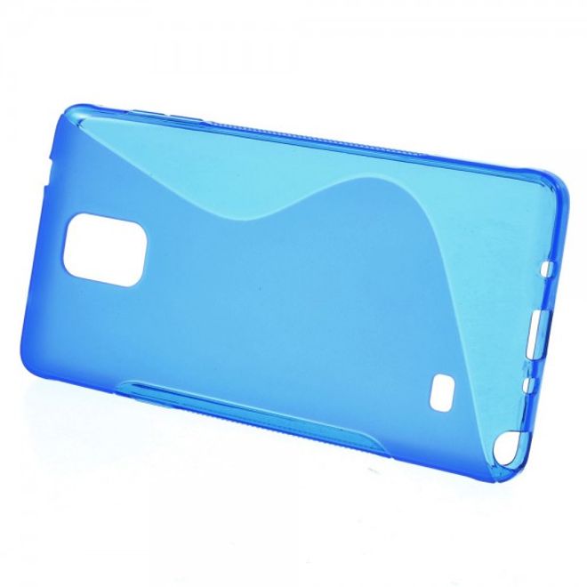 Samsung Galaxy Note 4 Elastisches Plastik Case S-Line - blau