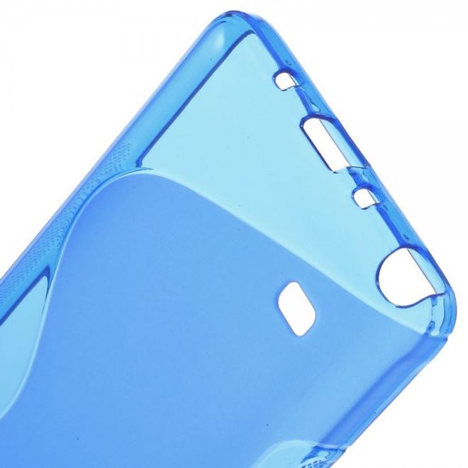 Samsung Galaxy Note 4 Elastisches Plastik Case S-Line - blau