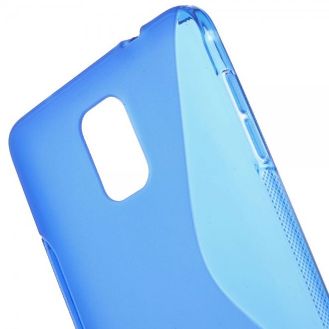 Samsung Galaxy Note 4 Elastisches Plastik Case S-Line - blau