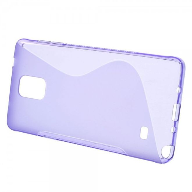 Samsung Galaxy Note 4 Elastisches Plastik Case S-Line - purpur