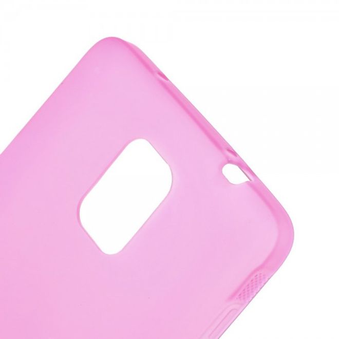Samsung Galaxy Note 4 Mattes, elastisches Plastik Case - rosa