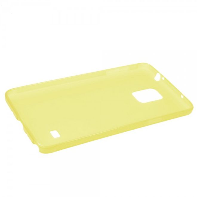 Samsung Galaxy Note 4 Mattes, elastisches Plastik Case - gelb