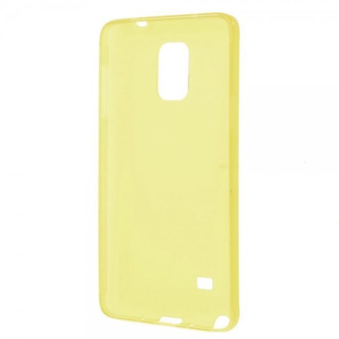 Samsung Galaxy Note 4 Mattes, elastisches Plastik Case - gelb