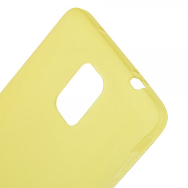 Samsung Galaxy Note 4 Mattes, elastisches Plastik Case - gelb
