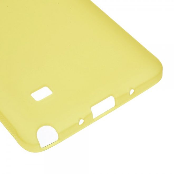 Samsung Galaxy Note 4 Mattes, elastisches Plastik Case - gelb