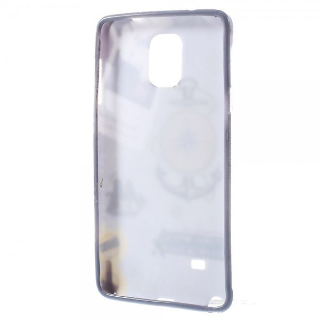 Samsung Galaxy Note 4 Elastisches Plastik Case mit Schiff und Anker