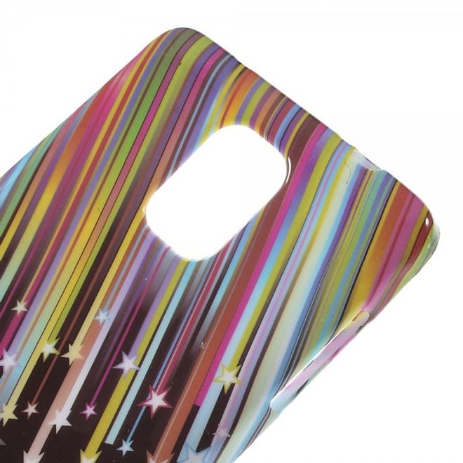 Samsung Galaxy Note 4 Elastisches Plastik Case mit Meteorschauer