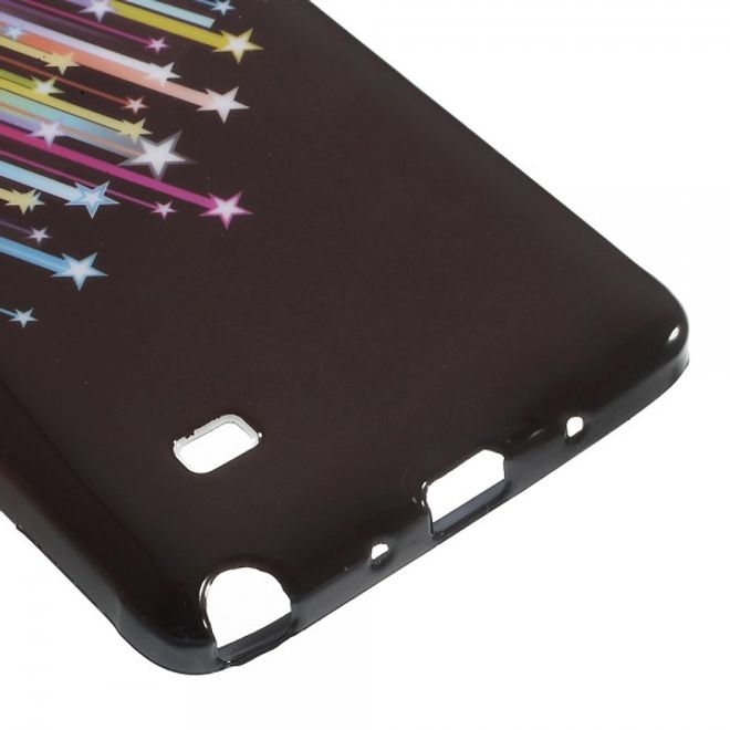 Samsung Galaxy Note 4 Elastisches Plastik Case mit Meteorschauer