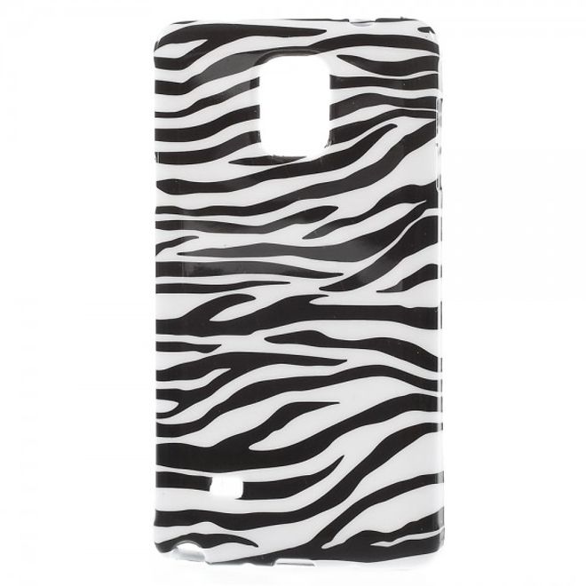 Samsung Galaxy Note 4 Elastisches Plastik Case mit Zebramuster