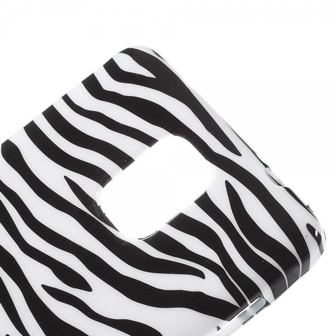 Samsung Galaxy Note 4 Elastisches Plastik Case mit Zebramuster