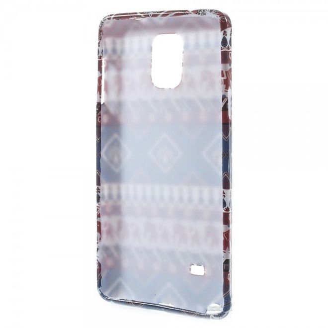 Samsung Galaxy Note 4 Elastisches Plastik Case mit Stammesmuster und Elefanten