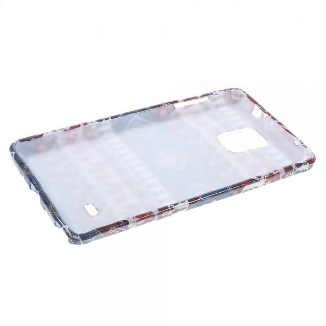 Samsung Galaxy Note 4 Elastisches Plastik Case mit Stammesmuster und Elefanten