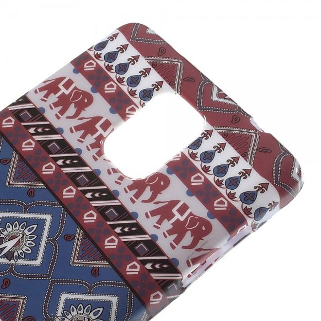 Samsung Galaxy Note 4 Elastisches Plastik Case mit Stammesmuster und Elefanten