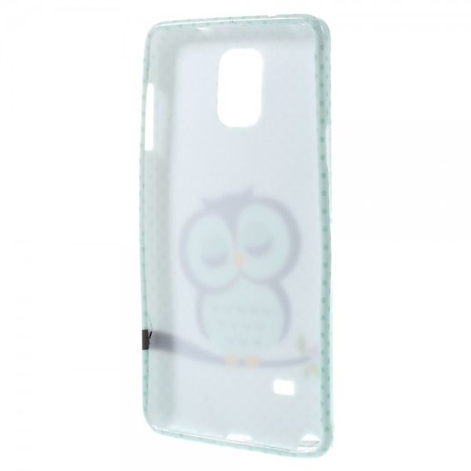 Samsung Galaxy Note 4 Elastisches Plastik Case mit schlafender Eule