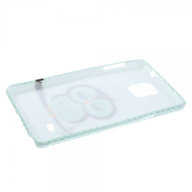 Samsung Galaxy Note 4 Elastisches Plastik Case mit schlafender Eule