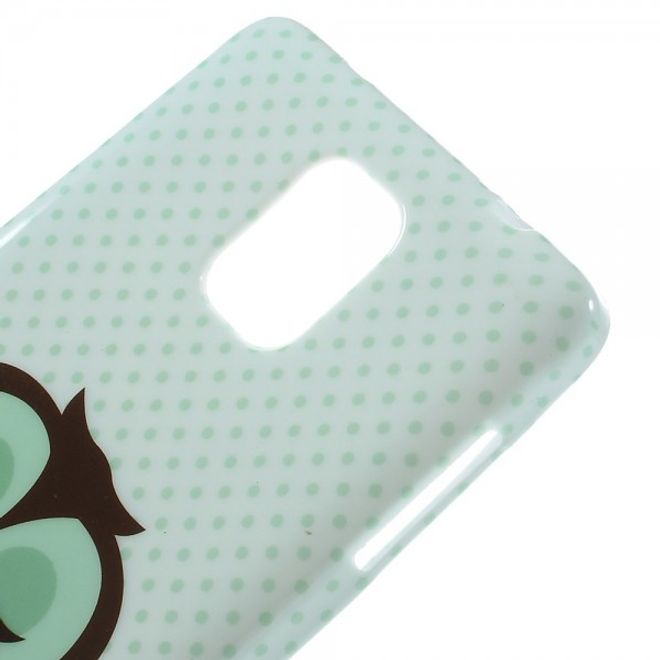 Samsung Galaxy Note 4 Elastisches Plastik Case mit schlafender Eule
