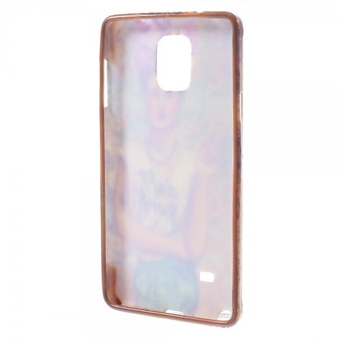 Samsung Galaxy Note 4 Elastisches Plastik Case mit rauchendem Girl