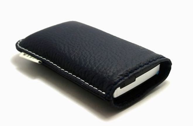 Samsung Galaxy S5 Echtleder Case MASCH "Fender Dunkelblau-Weiss"