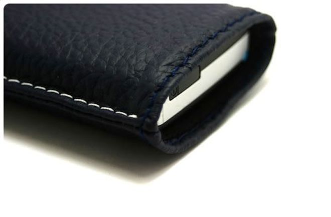 Samsung Galaxy S5 Echtleder Case MASCH "Fender Dunkelblau-Weiss"