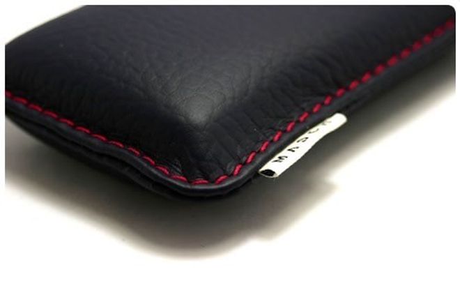 Galaxy S5 Echtleder Case MASCH "Fender Dunkelblau-Rot"
