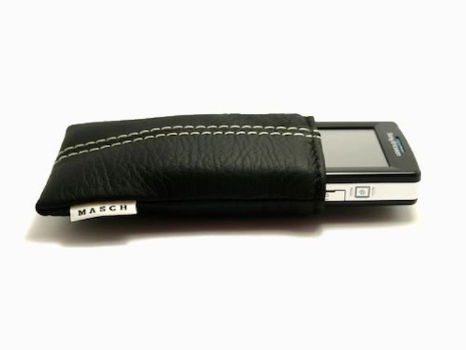 Xperia Z3 Compact Echtleder Case MASCH "Nobles Schwarz mit Kontrastnaht"