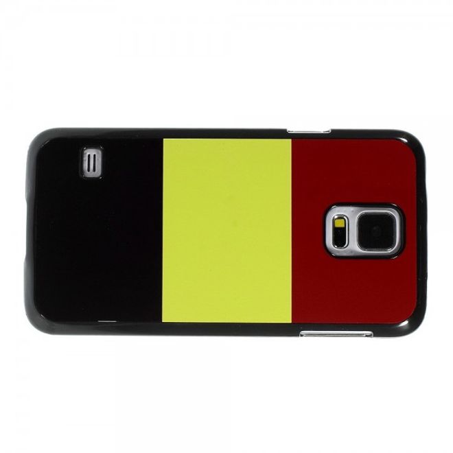 Samsung Galaxy S5 Hart Plastik Case mit Belgien Flagge