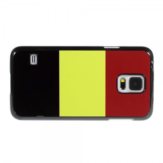 Samsung Galaxy S5 Hart Plastik Case mit Belgien Flagge