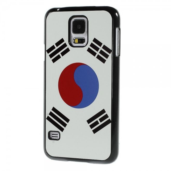 Samsung Galaxy S5 Hart Plastik Case mit Südkorea Flagge